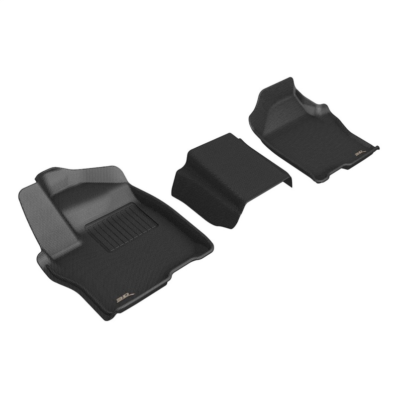 Chevrolet Silverado Floor Mats - Front - 3D MAXpider - Kagu - Black - `19-`26